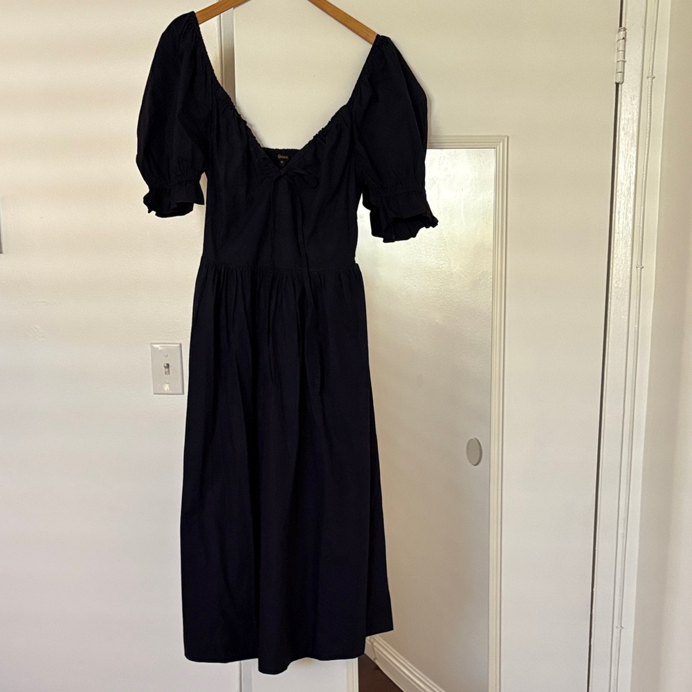 Quince Casual Navy Midi Dress